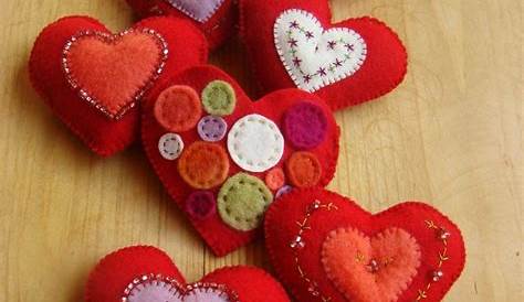 Valentine Felt Hearts