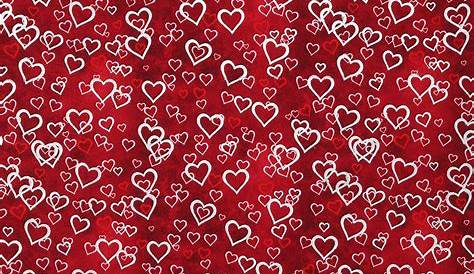 Valentine's Day Cotton FabricHearts & Scrolls Red Met JOANN