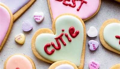 Valentine Letter Cookies Decorated