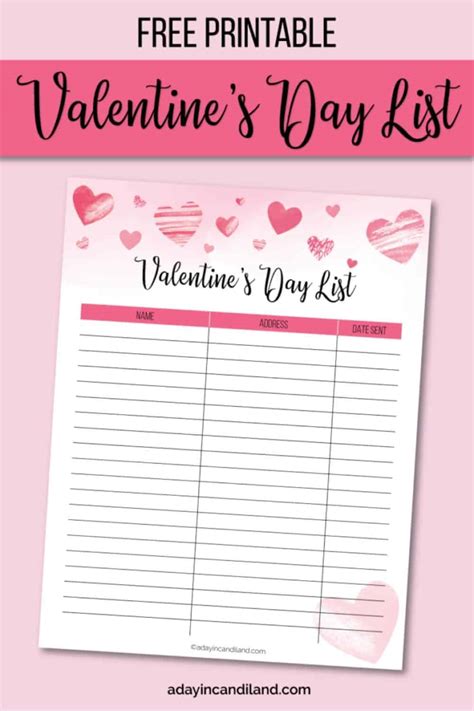 Fun For First Valentine's List Valentine list