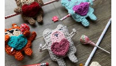 Valentine Lollipop Holder Crochet