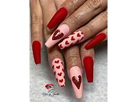 Valentine Nails Long Coffin