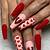 valentine nails long coffin
