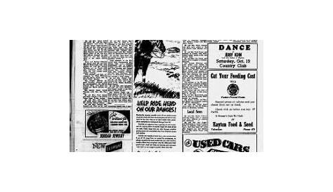 Valentine Newspaper from Valentine, Nebraska on October 11, 1956 · 10
