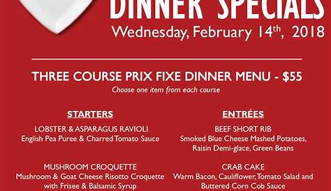 Valentine Specials At Restaurants 's Day Dinner Sold Out Maxwells Restaurant &