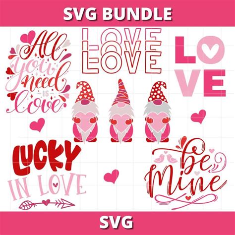 Kids Valentine's Svg Bundle Valentines Day Svg files for cricut