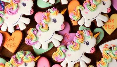 Valentine Unicorn Cookies Decorated