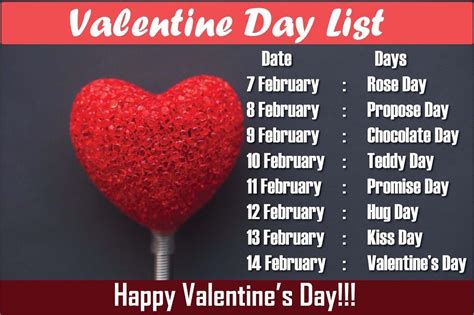 Valentine's Day Week 2022 Check Full List, Significance