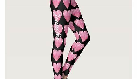 Heart Leggings Valentines Day Leggings Valentine Yoga Pants Etsy