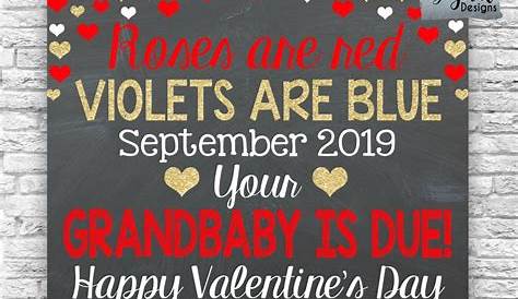 Valentine's Day Baby Announcement For Grandparents