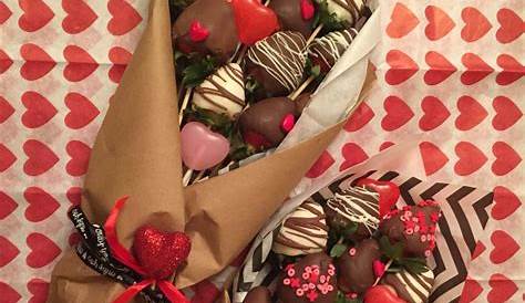 Valentine's Day Chocolate Covered Strawberries And Flowers Loving 6 Pieces At From