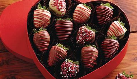 Valentine's Day Chocolate Strawberries Box Covered Strawberry Gift es
