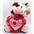 valentine's day cow stuffed animal