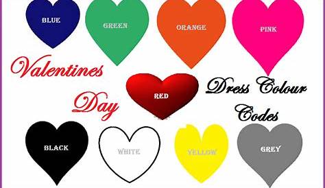 Valentine's Day Dress Color Code Meaning Significance On Visual ly