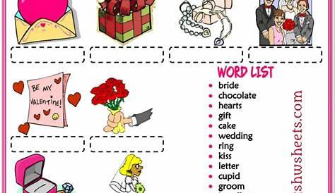 Valentine´s day vocabulary ESL worksheet by Despinacy