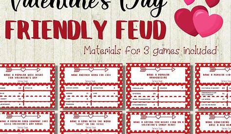 Valentine's Day Family Feud Questions And Answers Printable LittleSizzle