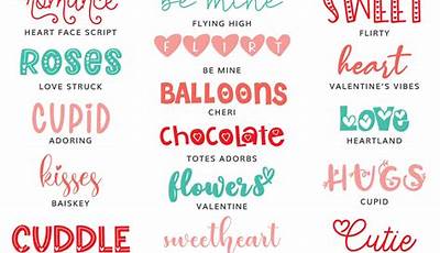 Valentine's Day Font Cricut