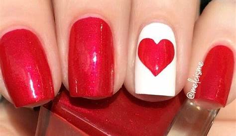 Valentine's Day Nails Not Pink Cute Simple 2021 This Valentines Nail