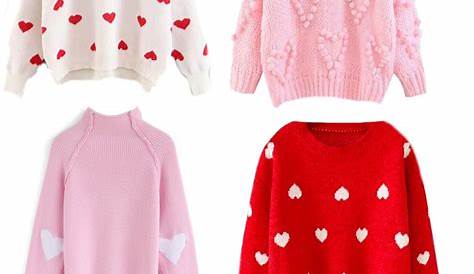 Valentine's Day Sweater Nearby Valentine’s s Heart Clothes Design