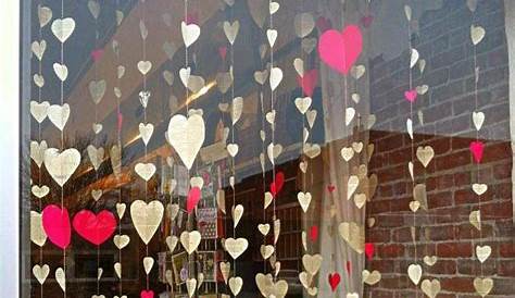 Valentine's Day Window Decorations DIY Inspiration Decorating A Vintage For An
