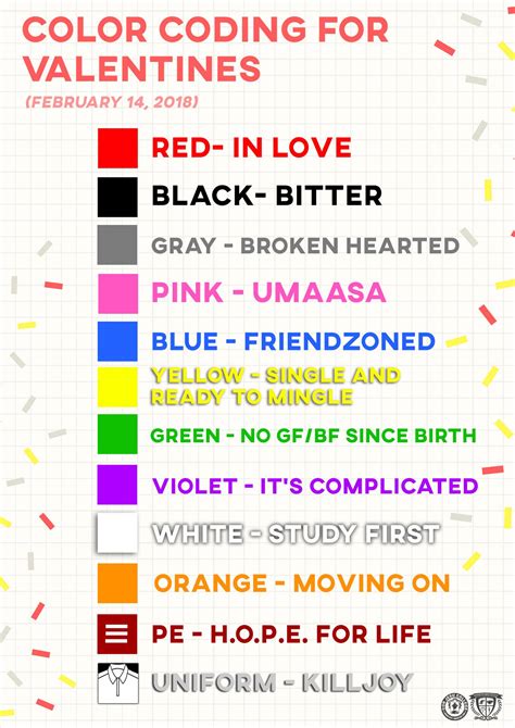 valentine's day color coding 2024