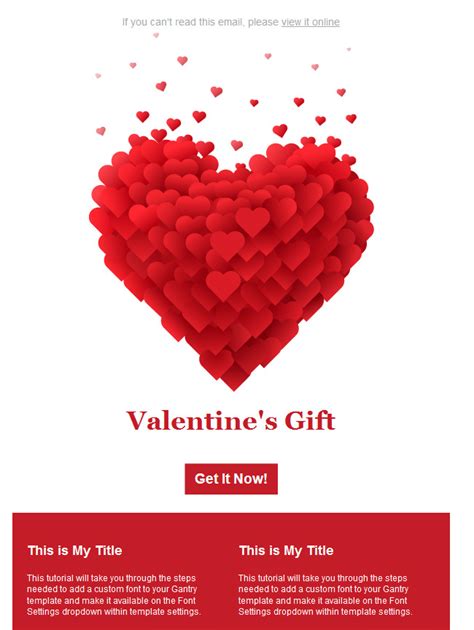 Valentine’s Day Email Template Free