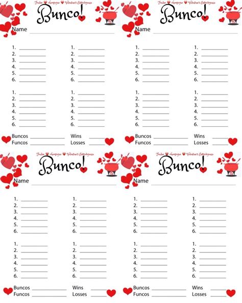 Pin on bunco