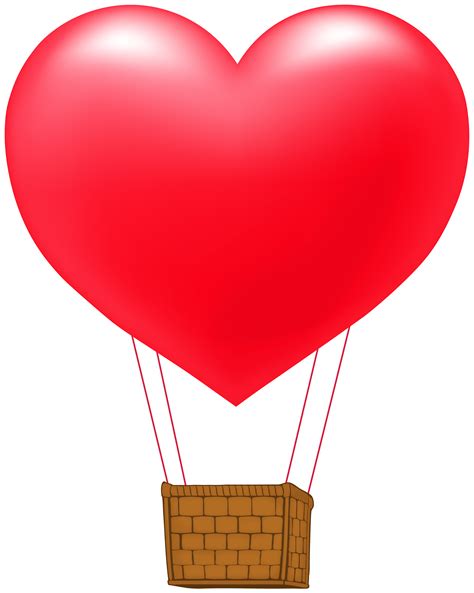 valentine hot air balloon clip art