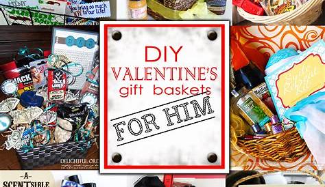 60 DIY Valentine's Day Gift Baskets & Bouquets for Him - Ethinify | Diy