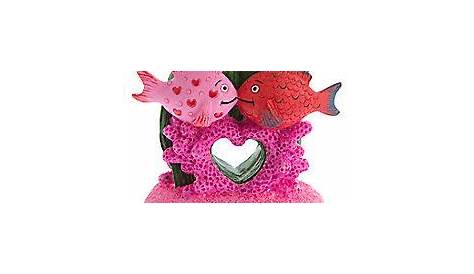 Valentines Day Aquarium Decor Fish Tank Teddy Bear With Violin