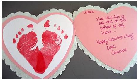 Jany Claire Baby footprints heart card perfect for Valentine's Day!