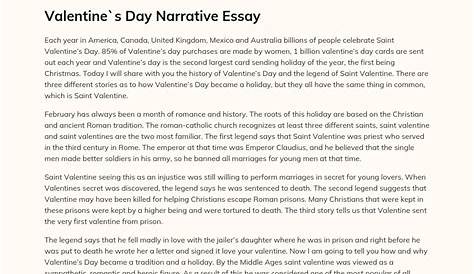 Valentine`s Day Narrative Essay (500 Words)