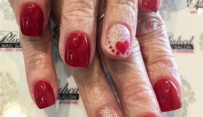 Valentines Day Nails Dip Powder Simple
