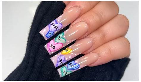 Valentines Day Nails Tapered Square Pin By 𝓙𝓮𝔀𝓮𝓵 Ⓡ𝖎𝖛𝖊𝖗𝖘 On Bhadie 101