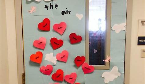 Valentines Day Office Door Decorations Hearts Adorning The Handmade Tags