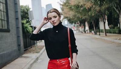 Valentines Day Outfits Black Leather Pants