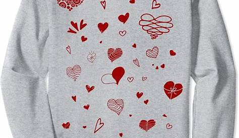 Valentines Day Hearts Sweatshirt Clothing, Shoes & Jewelry