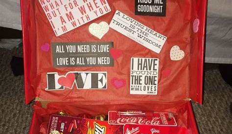 Valentines Gift Box For Him Ideas Boyfriend Valentine’s Day Basket Diy Valentine