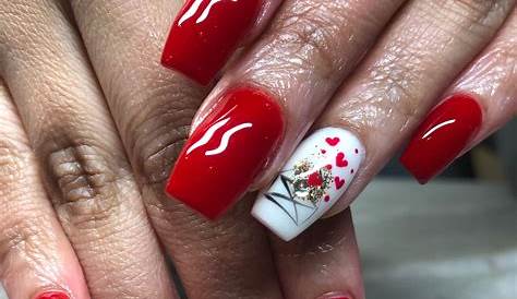 Valentines Nails Sns Valentine Ideas Get Creative With Red Glitter Amelia Infore