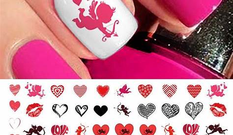 Valentines Nails Stickers Valentine Waterslide Nail Decals Nail Art Life Of Etsy