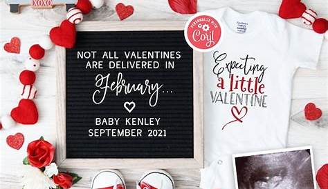 Valentines Pregnancy Announcement Template Day Editable Vday Etsy