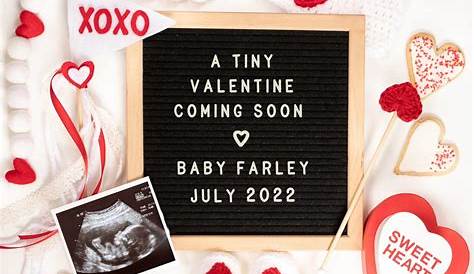 Valentines Pregnancy Announcement Editable Valentine's Day Digital Etsy