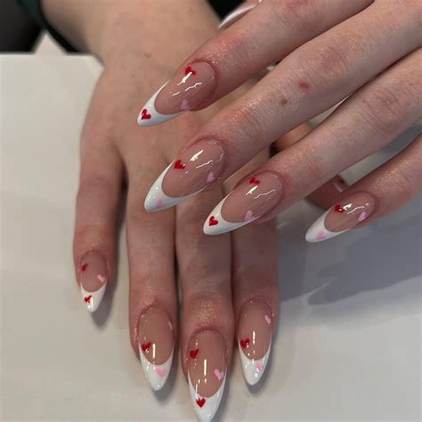 Valentines Day Nails V Tip