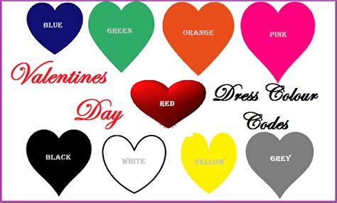 valentines dress colour code