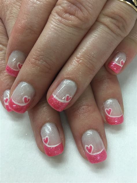 Valentines Nails French Tip