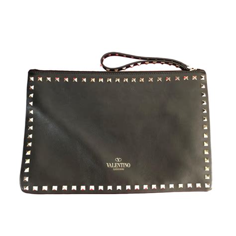 valentino clutch bag black