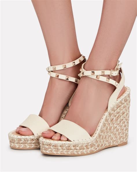 valentino garavani rockstud wedge sandals