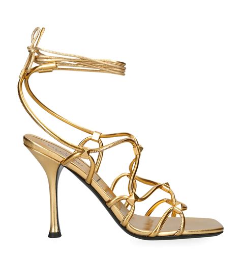 valentino gold rockstud sandals