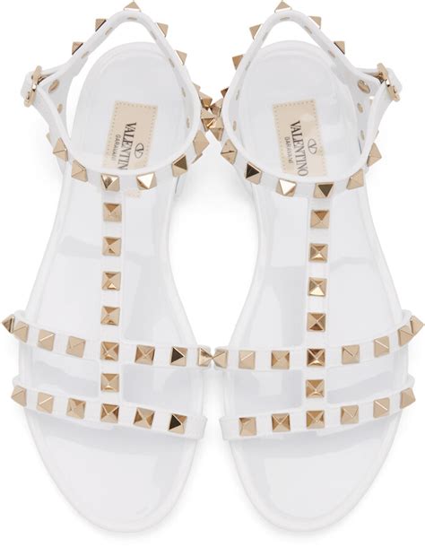 valentino jelly sandals white