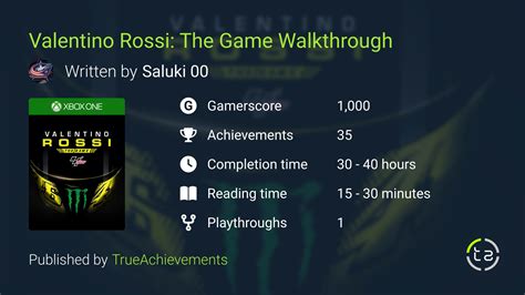 valentino rossi the game achievement guide